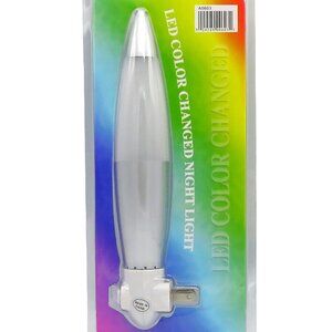 LED Lava Lamp Style/Rocket Multicolor Changing Night Light with Cool Colors